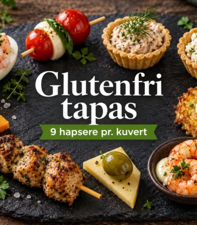 Produktillustration: Glutenfri tapas med 9 hapsere pr. kuvert