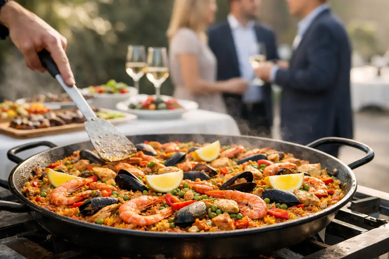 Paella ud af huset til fest og firma
