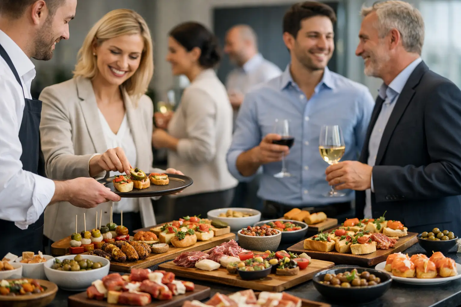 Firmaevent catering tapas, der samler folk