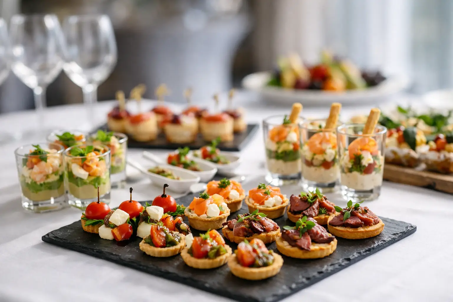 Små serveringer til arrangement med god smag