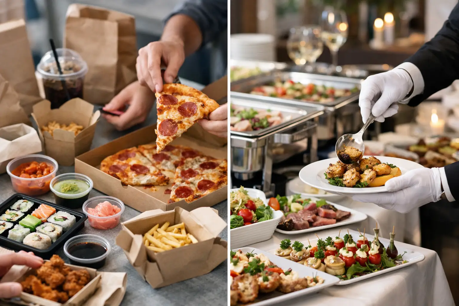 Takeaway eller catering til fest - hvad vælger du?