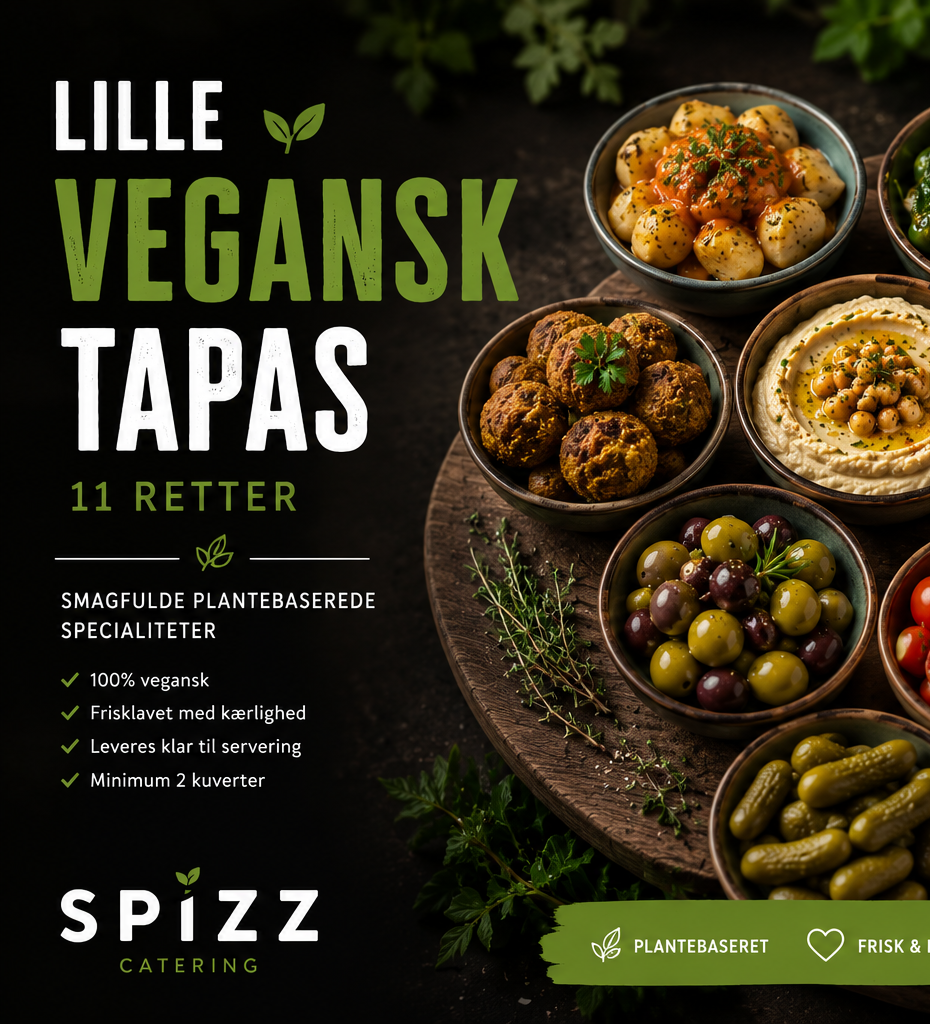 Vegansk tapas – 11 retter Vegansk tapas med 11 retter fra SPIZZ