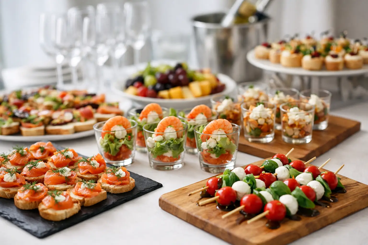 Eksempel på reception menu til 50 gæster